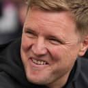 Newcastle United's English head coach Eddie Howe smiles (Photo by ANDY BUCHANAN/AFP via Getty Images)