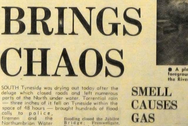 How we reported the day of deluge in South Tyneside in 1982.