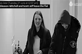 Chelsea Gleason-Mitchell and Scott Jeff laugh 30 minutes after Isabella's murder.
