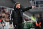 Eddie Howe, Manager of Newcastle United, gestures during the Premier League match between Newcastle United FC and Leicester City FC at St James' Park.(Photo by Stu Forster/Getty Images)