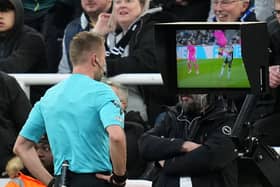 Samuel Barrott will referee Newcastle United versus Brentford in the Carabao Cup. (Photo by ANDY BUCHANAN/AFP via Getty Images)