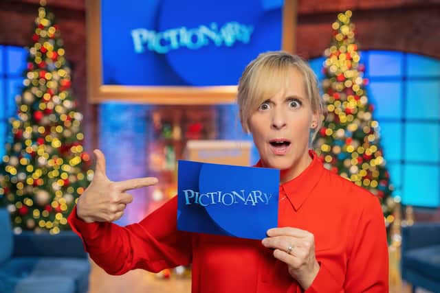 Mel Giedroyc hosts Pictionary on ITV.