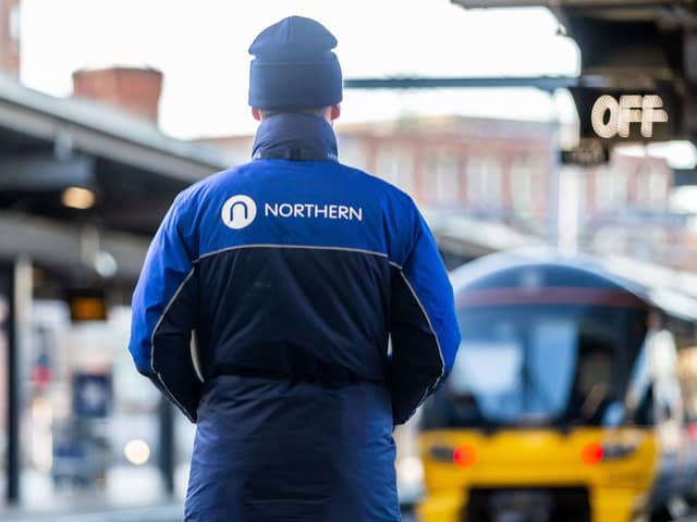 Northern member of staff on a platform