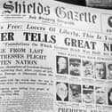 The front page of the Shields Gazette on VE Day in 1945.