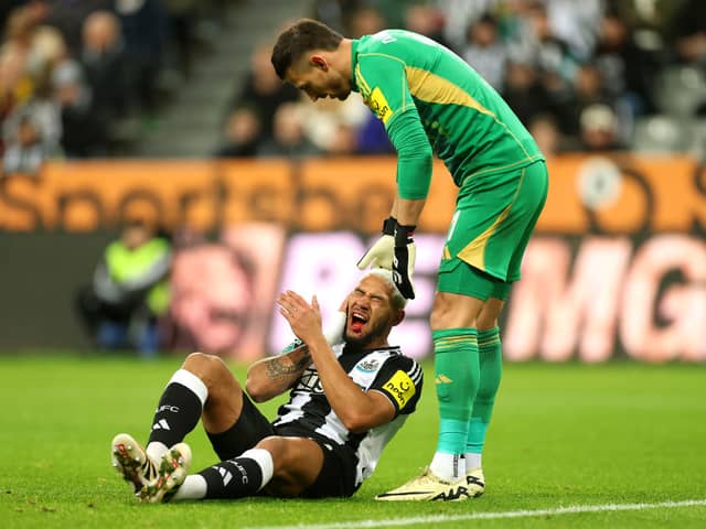 Joelinton went off with an injury during Newcastle United’s 3-1 win over Brentford. 