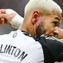 Joelinton of Newcastle looks on with an injured ear during the Carabao Cup Quarter Final match between Newcastle United and Brentford at St James' Park on December 18, 2024 in Newcastle upon Tyne, England. (Photo by Michael Regan/Getty Images)