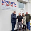 From left: Stephen Lee, UK Docks operations director, Ger Fowler, founder of Veterans in Crisis Sunderland, Emma Bryson, UK Docks office manager, John Lally, UK Docks technical manager.
