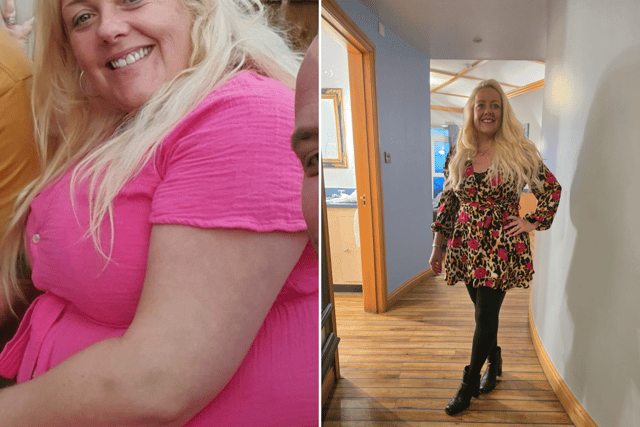 Donna has dropped from a dress size 18 to a size 12.