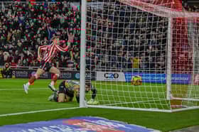 Sunderland defender Dan Ballard celebrates scoring against Norwich City