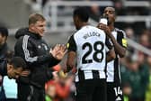 Eddie Howe and Joe Willock. 