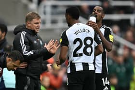 Eddie Howe and Joe Willock. 