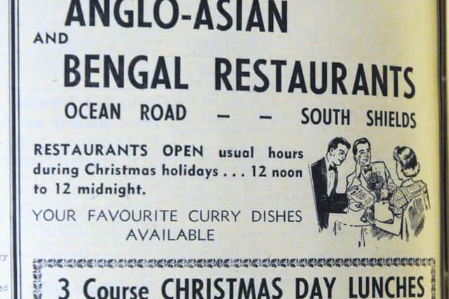 Three-course Christmas Day lunch for 14/6 in South Shields in 1962.