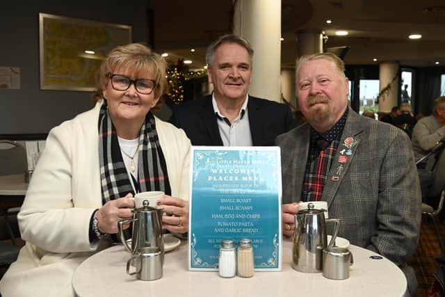 From left: Cllr Tracey Dixon, Leader of South Tyneside Council, with, Eamonn Gribben, of the Little Haven Hotel and Cllr Paul Dean. The Little Haven Hotel has just become the latest business to join South Tyneside's Welcoming Spaces network.