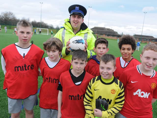 Let's hear it for this police officer who ran a football tournament over the Christmas holidays at Hebburn Comprehensive School in 2012.