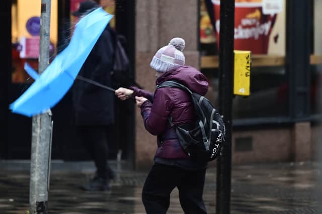 Strong winds may cause problems for pedestrians across the North East this weekend.