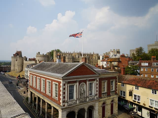 The view from the Castle Hotel over Windsor Castle and the Guildhall. Credit: Castle Hotel