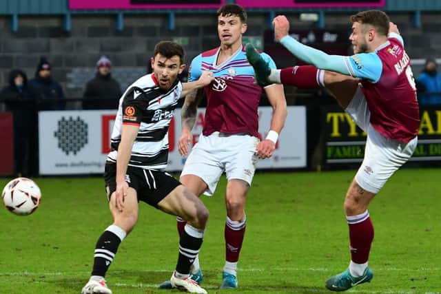 Action from South Shields 0-1 Darlington (photo Kevin Wilson)
