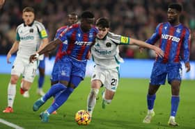 Marc Guehi in action for Crystal Palace against Newcastle United.