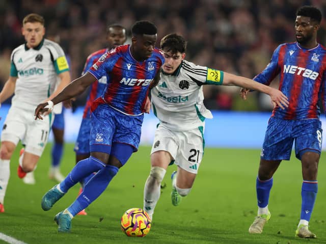 Marc Guehi in action for Crystal Palace against Newcastle United.