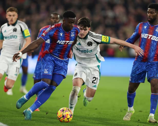 Marc Guehi in action for Crystal Palace against Newcastle United.