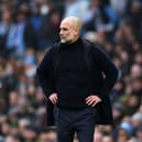 Manchester City manager Pep Guardiola. Guardiola has praised James McAtee following his performance against Leicester City.