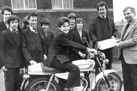 Harton Comprehensive had its own traffic programme in January 1980 and the school was given a motor bike to help with safety lessons.