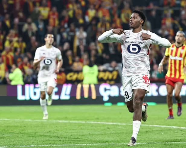Lille striker Jonathan David. David has been linked with Newcastle United and a host of Premier League clubs.