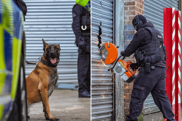 Two men have been charged following the execution of the warrant.