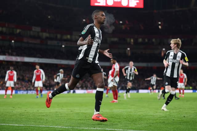 Alexander Isak scored against Arsenal for the second time this season. 