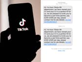 TikTok scam message to watch out for in 2025. 