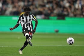 Garang Kuol in action for Newcastle United. 