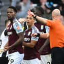 Jhon Duran was sent off during Aston Villa's defeat against Newcastle United. The Premier League have since released footage of the incident