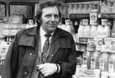 Bob Welsh, retail manager of the South Shields branch of Associated Dairies pictured with a selection of goods available from the company's milk floats.