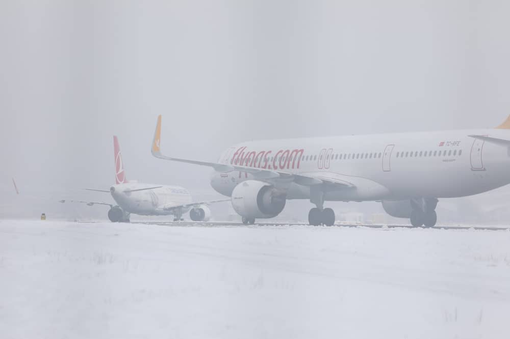 The now open runways at Manchester Airport.