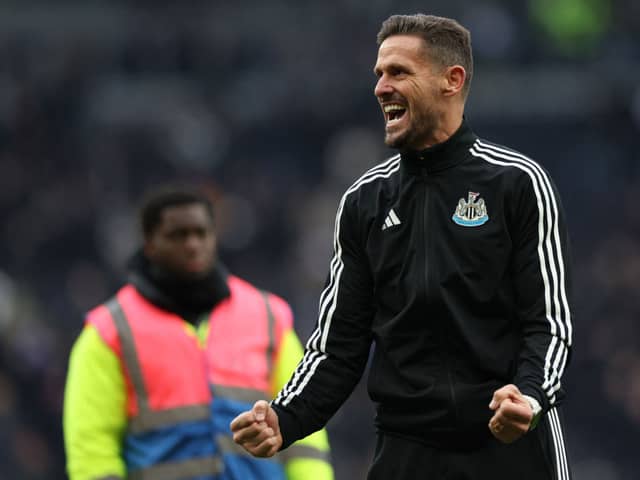 Newcastle United's assistant coach Jason Tindall. (Photo by ADRIAN DENNIS/AFP via Getty Images)