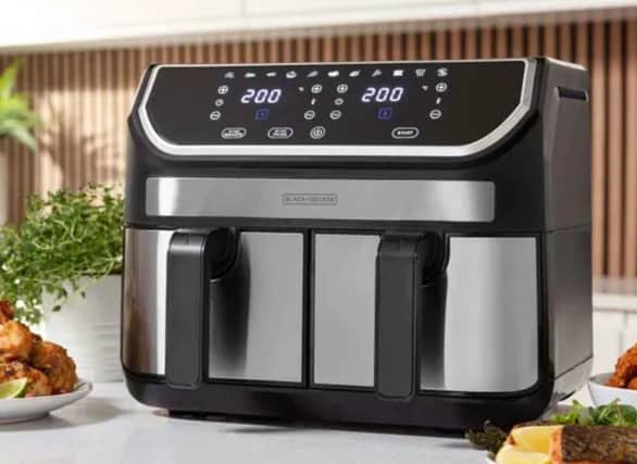 The Black & Decker 9L Dual Basket Air Fryer is on sale at just £59.99