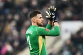 Martin Dubravka of Newcastle United acknowledges the fans during the Emirates FA Cup Third Round match between Newcastle United and Bromley at St James' Park on January 12, 2025 in Newcastle upon Tyne, England. (Photo by Stu Forster/Getty Images)
