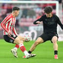 Chris Rigg in action as Sunderland took on Stoke City in the FA Cup third round at the Stadium of Light