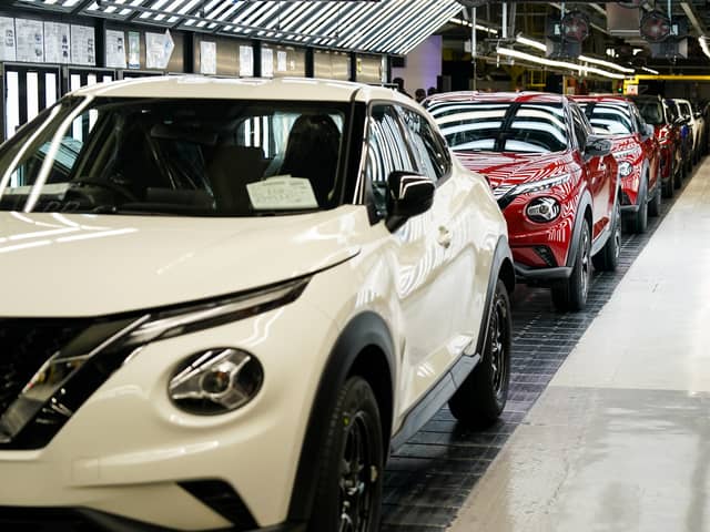The production line at Nissan Sunderland.
