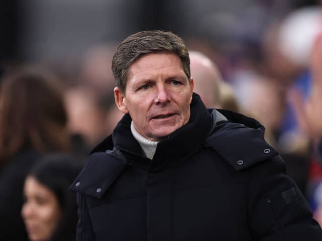 Crystal Palace boss Oliver Glasner. Glasner has revealed he expects Marc Guehi to stay at Selhurst Park this month