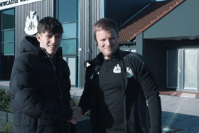 Vaktang Salia will officially join Newcastle United in August. (Photo credit: NUFCTV)