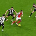 Gabriel Jesus in action for Arsenal against Newcastle United. The Brazilian has been ruled-out for the rest of the season with an ACL injury.