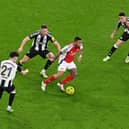 Gabriel Jesus in action for Arsenal against Newcastle United. The Brazilian has been ruled-out for the rest of the season with an ACL injury.