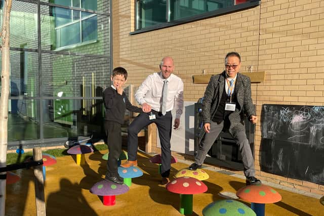 The delegation were given a tour of the school as part of their visit on Tuesday, January 14.
