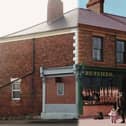 This look back at Albert Road shows the street in the days of Amos family butchers as well as how it looks now.