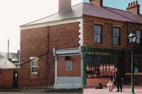 This look back at Albert Road shows the street in the days of Amos family butchers as well as how it looks now.