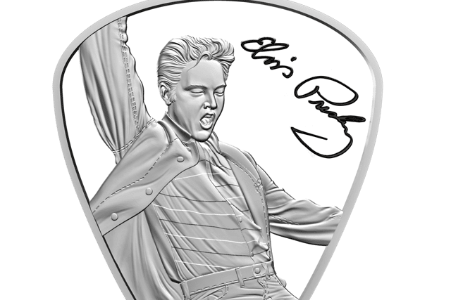 The coin even features Elvis's signature