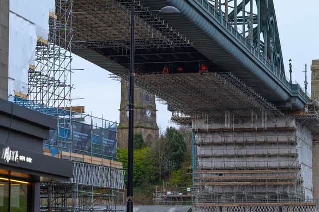 Restoration works on the Tyne Bridge. Photo: Newcastle City Council.