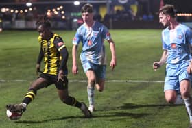 Action from Hebburn Town's 3-2 defeat against Morpeth Town (photo Tyler Lopes)
