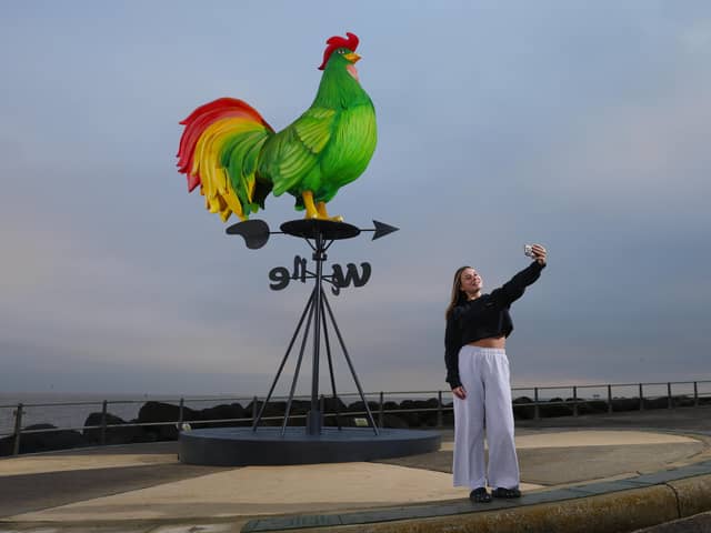 It's located where the sun rises first in the UK, Ness Point, Lowestoft